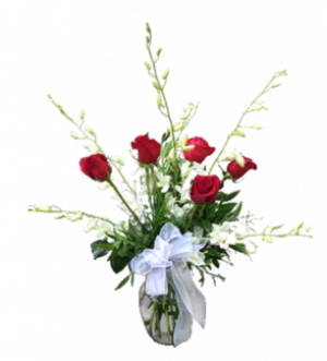 Rose & Orchids Vase